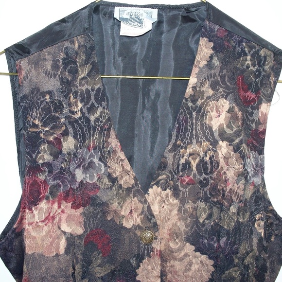 vintage floral tapestry vest - Picture 2 of 4